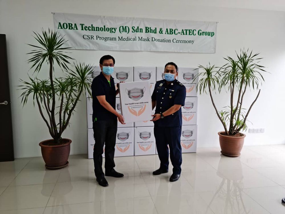 ABC-ATEC Group announces the medical mask donation to Malaysian ABC-ATEC Group announces the medical mask donation to Malaysian